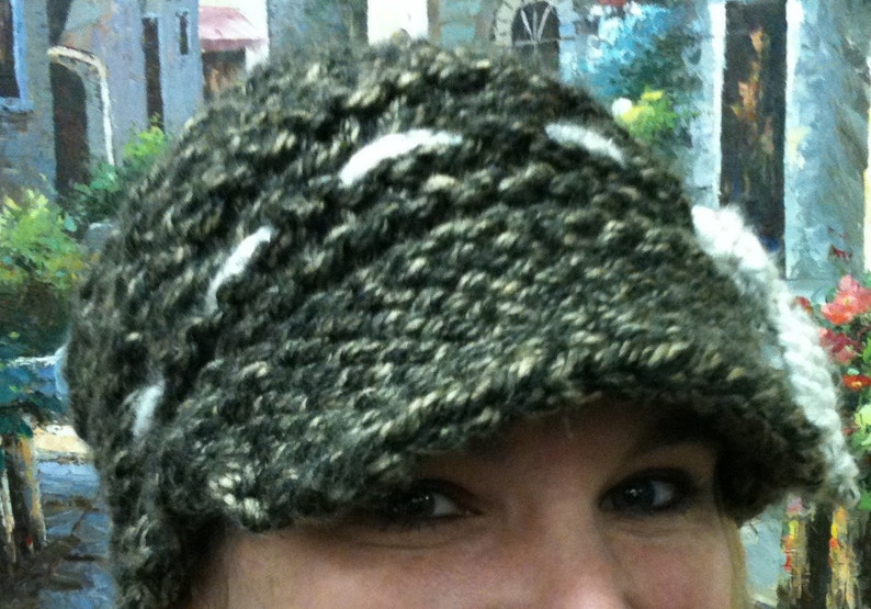 Loom Knit Newsboy PATTERN. Slouchy Newsboy Hat non-slouchy included all sizes image 2