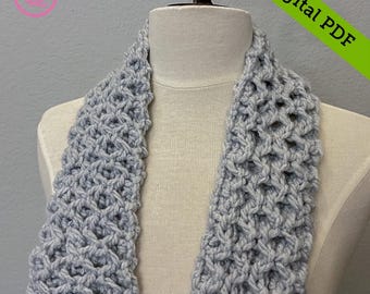 Loom Knit Honeycomb Scarf