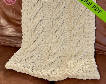 Loom Knit Dreamy Cable Blanket