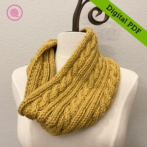 Needle Knit Rope Cable Cowl - Etsy