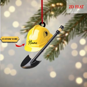 Personalisierte Bauarbeiter Ornament 2025, Custom Worker Hard Hat Weihnachtsverzierung, Geschenk für Bauarbeiter, Ingenieur oder Bauunternehmer