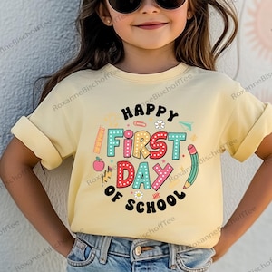 First Day of School PNG: Teacher Design, Back to School (Digital Download)