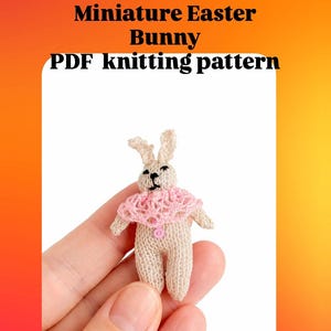Miniature Easter Bunny Knitting Pattern: DIY Dollhouse Project (PDF Pattern)