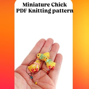 Miniature Chick Knitting Pattern – Dollhouse Easter Amigurumi PDF! Fun DIY Easter Toy for Dollhouses.