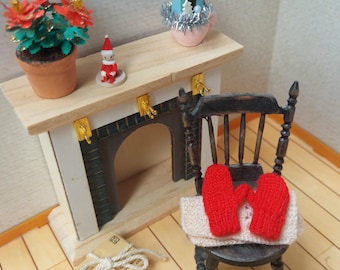 Dollhouse Miniatures Doll Wool Gloves Mini Mittens