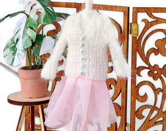 Modern Dollhouse Miniature Cardigan- Clothes for Dolls