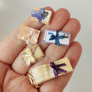 Old Dollhouse Miniature Printable Vintage Letters and Envelopes DIY Kit ...