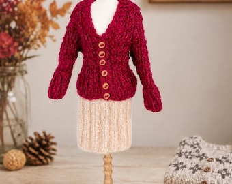 Miniature Nordic Cardigan for Heidi Ott Doll - Fall Fashion