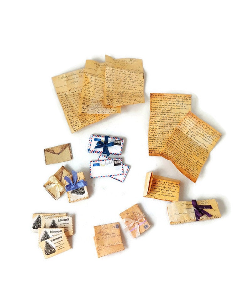 Old Dollhouse Miniature Printable Vintage Letters and - Etsy