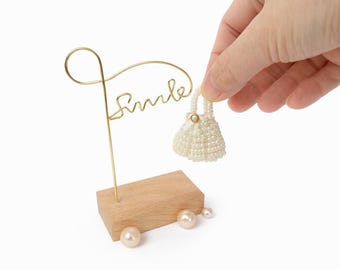 Puppenhaus Miniatur Perlen Handtasche, Maßstab 1:12
