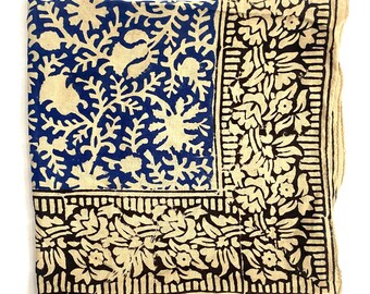 Handmade Block Print Cotton Bandana: Boho Scarf Headband