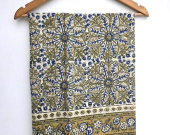 Hand Block Print Cotton Sarong Boho Beach Cover-Up Indian Beach Pareo Scarf