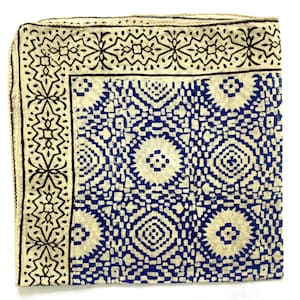 Block Print Cotton Bandana: Bohemian Neck Scarf, Handkerchief