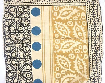 Organic Cotton Block Print Bandana: Boho Scarf Neckerchief
