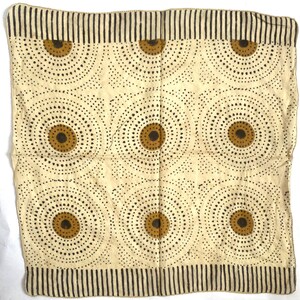 Organic Cotton Bandana: Hand Block Printed Scarf, Natural Dyes