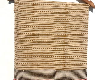 Hand Block Printed Cotton Sarong Beach Wrap Pareo Soft Scarf
