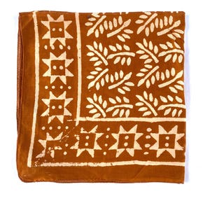 Paisley Block Print Organic Cotton Bandana Scarf: Vibrant Boho Style
