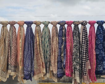 Wholesale Lot Hand Block Print Cotton Sarong: Indian Beach Wrap, Summer Pareo