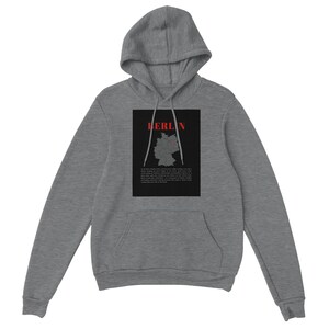 Berlin City Map | Germany Design Hoodie for Women | Heavy Blend Hooded Sweatshirt |Available in 9 Colors