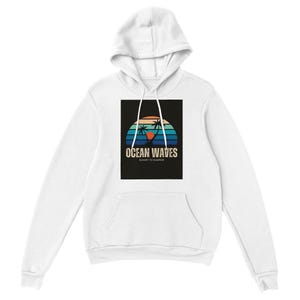 Meereswellen Sonnenuntergang bis Sonnenaufgang | Tropisches Design Frauen Hoodie | Heavy Blend Kapuzensweatshirt |Erhältlich in 8 Farben