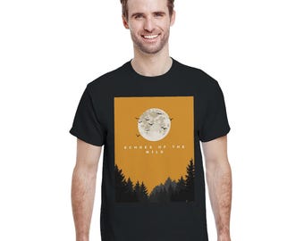 Echos of the Wild | -shirt Nature Design pour homme | T-shirt en coton épais | Disponible en 12 couleurs