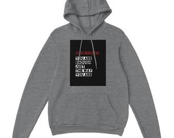 Vergiss nie, dass du genug bist | Self Love Affirmation Design Hoodie für Männer | Heavy Blend Kapuzensweatshirt |Erhältlich in 9 Farben