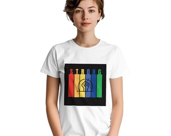 Strong | Motivational T-Shirt for Women | Heavyweight Cotton Tee | Available in 13 Colors
