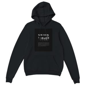 New York Skyline | NYC City Silhouette Hoodie for Women | Heavy Blend Hooded Sweatshirt |Available in 10 Colors