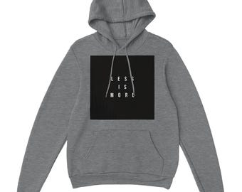 Weniger ist Mehr | Motivierendes Zitat Hoodie für Frauen | Heavy Blend Kapuzensweatshirt |Erhältlich in 9 Farben