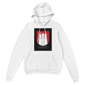 Hansestadt Hamburg | Hamburg City Emblem Hoodie for Men | Heavy Blend Hooded Sweatshirt |Available in 8 Colors