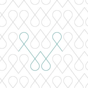 DOUBLE LOOPS - Digital Longarm edge-to-edge pantograph pattern