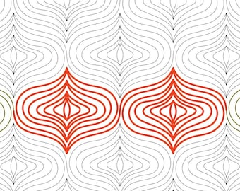 ALLIUM  - Digital Longarm Pantograph Pattern for Computerised Quilting Machines
