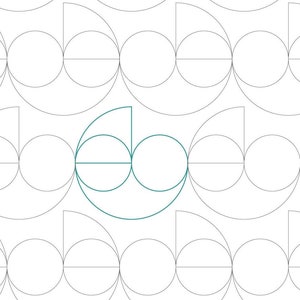 Modern Spirals - Digitales Langarm-Muster von Kante zu Kante