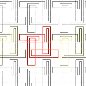 DRAAI LINKS - Digitaal longarm-pantograafpatroon voor geautomatiseerde quiltmachines