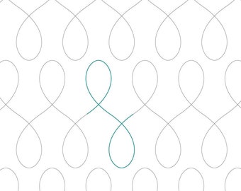 FIGURE 8 - Digital Longarm Edge-to-Edge Pantograph Quilting Pattern