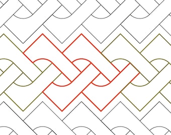 BUILDING BRIDGES  - Digital Longarm Pantograph Pattern for Computerised Quilting Machines