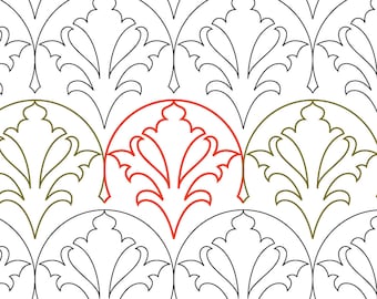 FANCY FLEUR -  Digital Longarm Pantograph  Pattern for Computerized Edge to Edge Quilting