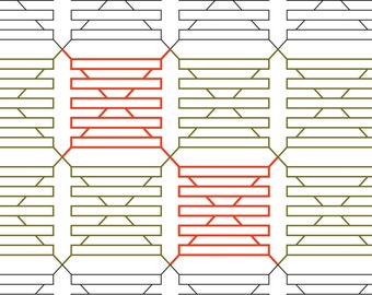 MODERN SPOOLS PANTO  - Digital Longarm Pantograph Pattern for Computerized Quilting Machines