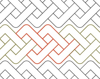 SQUARE BRAIDS  - Digital Longarm Pantograph Pattern for Computerised Quilting Machines