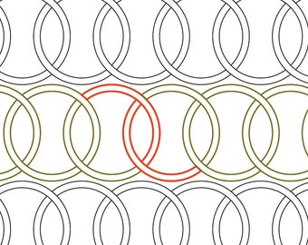 SIMPLE CELTIC CIRCLES  - Digital Longarm Pantograph Pattern for Computerised Quilting Machines