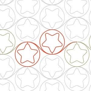 STAR COOKIE CUTTER - Digital Longarm Pantograph for computerised quilting machines