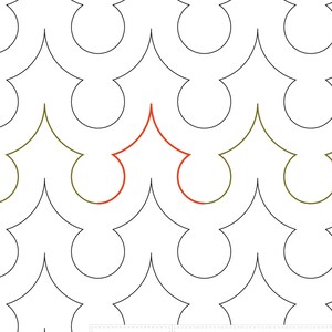 EGYPTIAN ORNAMENT  - Digital Longarm Edge to Edge Pantograph Pattern for Computerized Quilting Machines