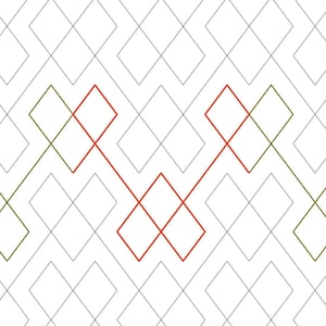 DOUBLE DIAMOND - Digital Pantograph Pattern for Longarm Quilting Machines