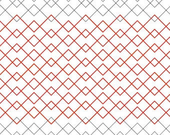 OVERLAPPING SQUARES | Computerised | Extended Width Geometric Longarm Pantograph