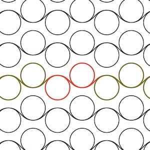 BOUNCING  BEADS - Digital Longarm Quilting Pantograph