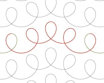 CURLY LOOPS E2E | Computerised | No Backtrack E2E Loopy Longarm Pantograph