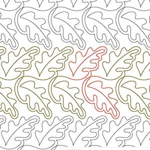 ENGLISH OAK -  Digital Longarm Quilting Pantograph