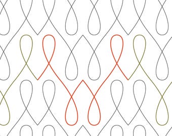 DOUBLE WISHBONE Quilting Pattern: Digital Longarm Design (Instant Download)
