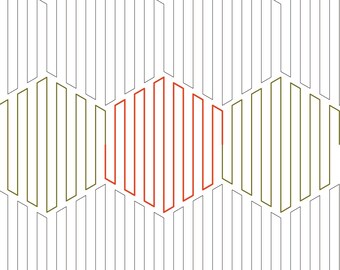 HEXY STRIPES  - Digital Pantograph for Computerised Longarm Quilting