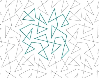 TRIANGLE MEANDER E2E - Digital Longarm edge-to-edge pantograph pattern